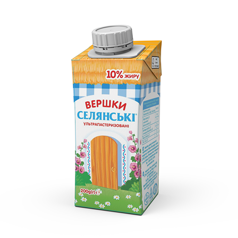 UHT cream 12% fat ТМ «Selianske»