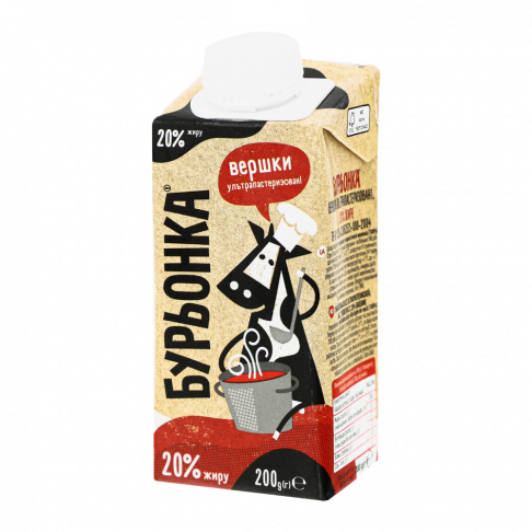 UHT cream 20% fat TM «Burenka»