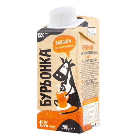 UHT cream 15% fat TM «Burenka»