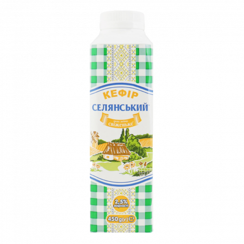 kefir 2.5% fat, 450 g, TM «Seliansky»