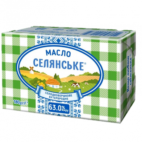 масло «бутербродне» 63% жиру ТМ «Селянське»