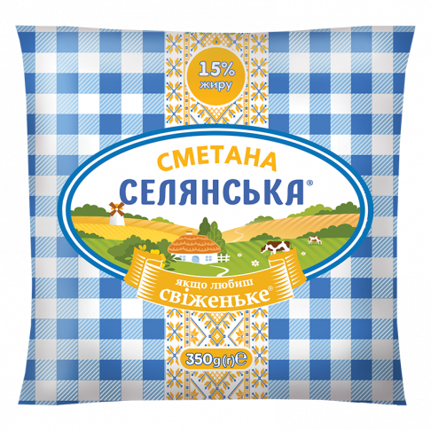 cметана 15 % жиру ТМ «Селянське»