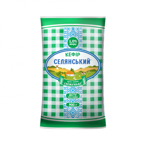 kefir 1% fat, 900g TM «Seliansky»