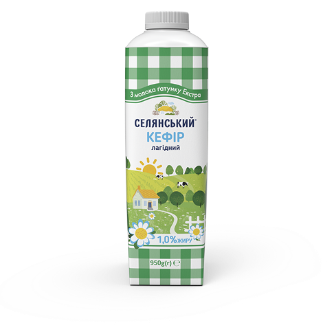 kefir 1% fat 950g TM «Seliansky»
